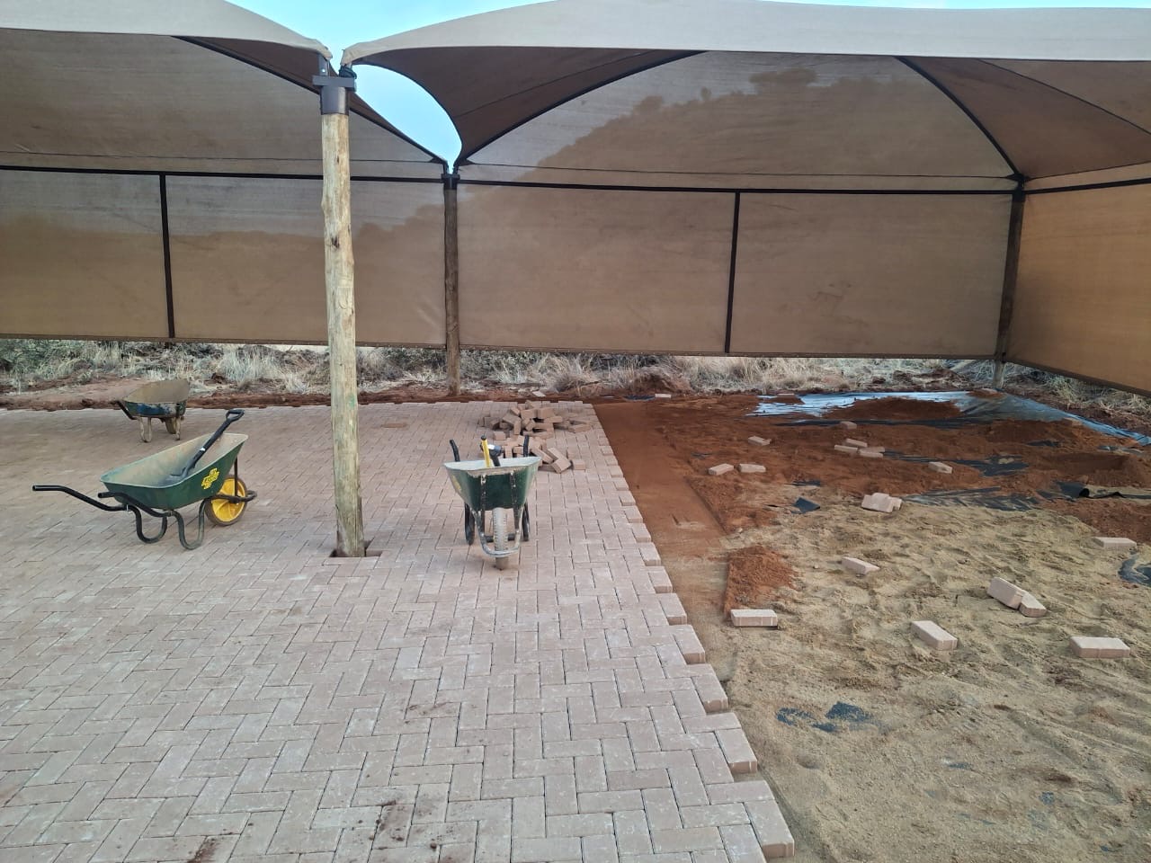 Paving Installation – Shaded Patio