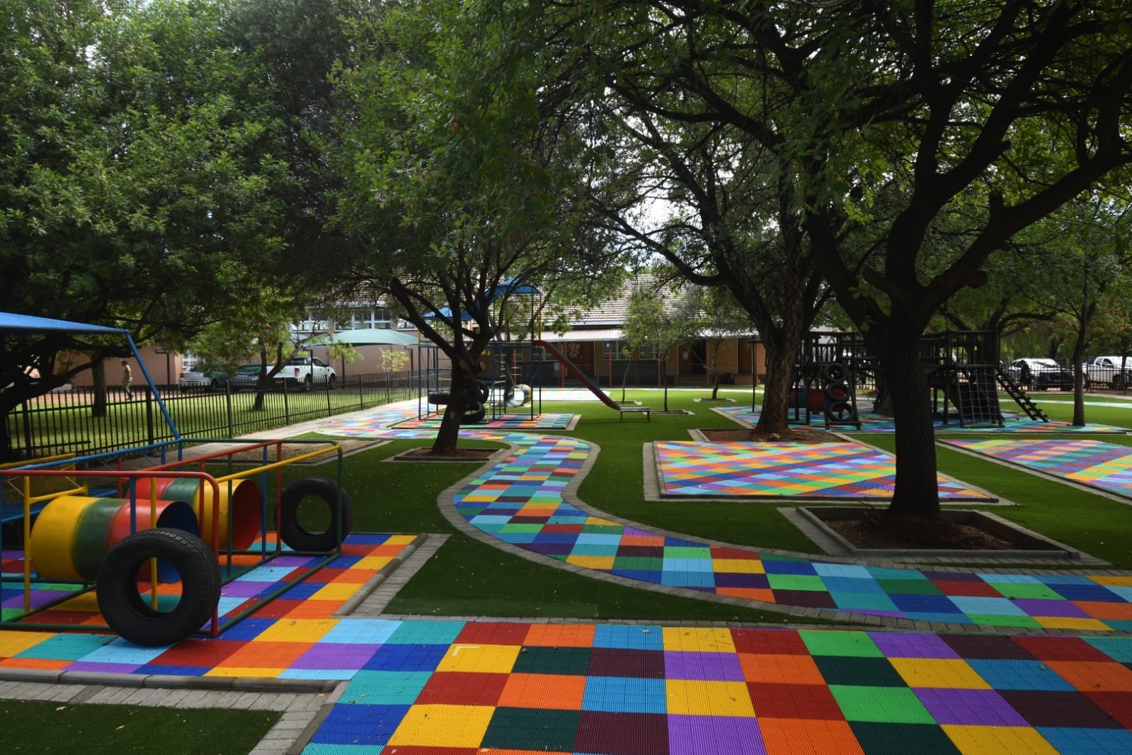 Playground Panorama – Tree Shaded Zones