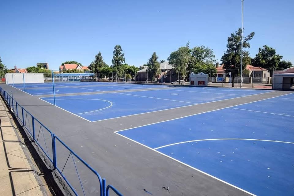 Blue Netball Court System